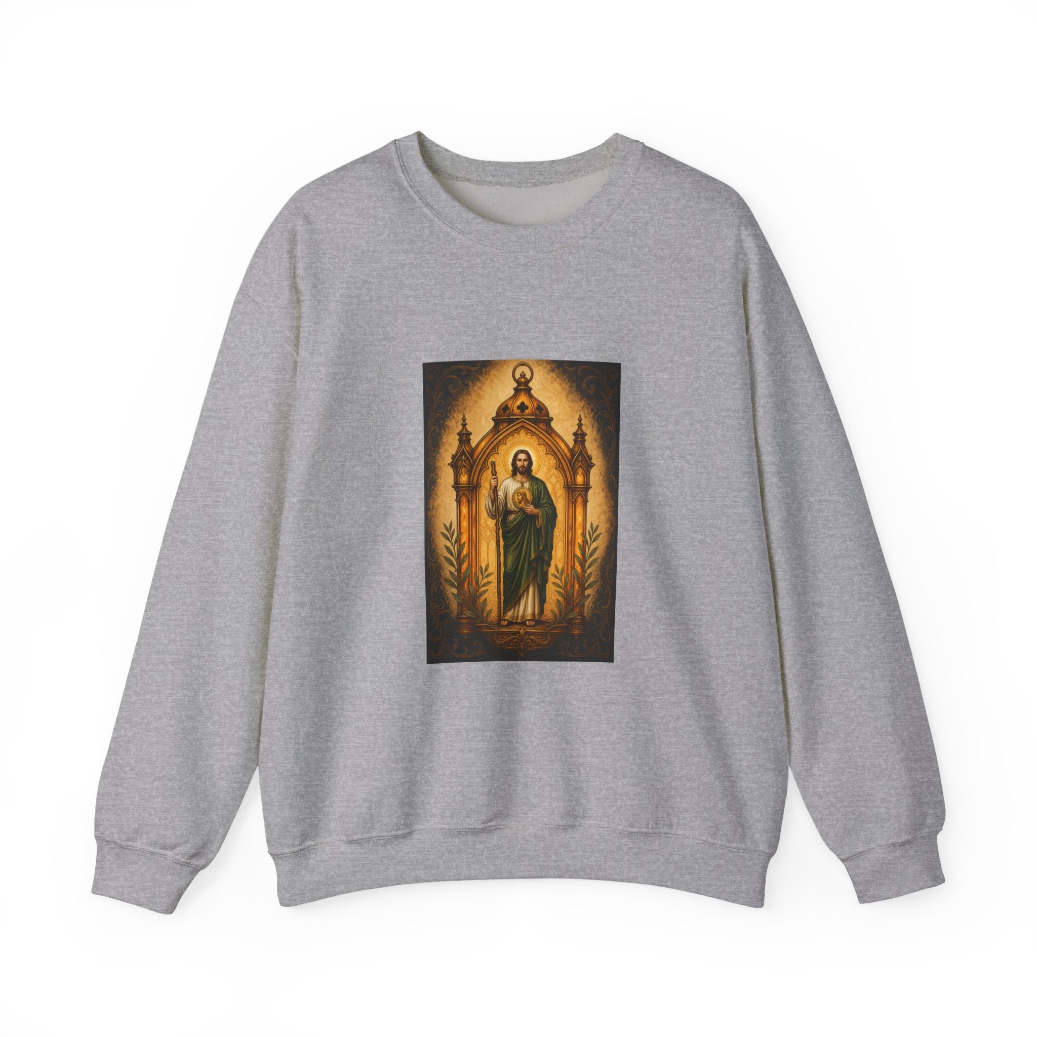 San Judas Tadeo Amber Pilgrim Lantern Crewneck Sweatshirt