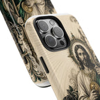 San Judas Tadeo Emerald & Gold Sacred Heart Tough Phone Case