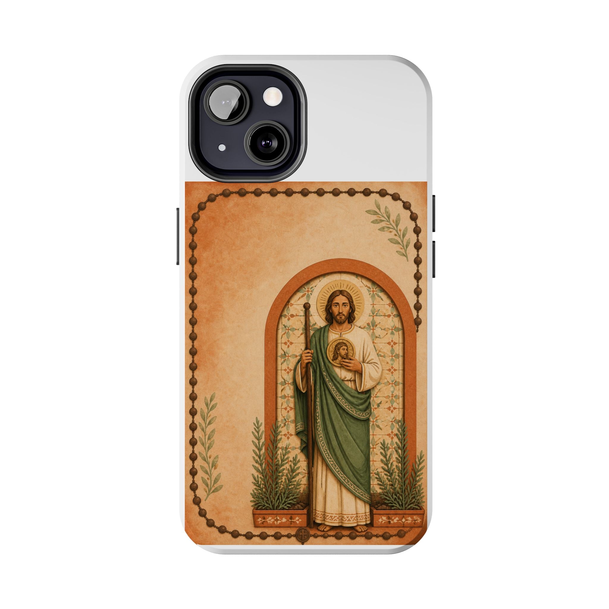San Judas Tadeo Terracotta Rosary Garden Tough Phone Case product preview, view 11