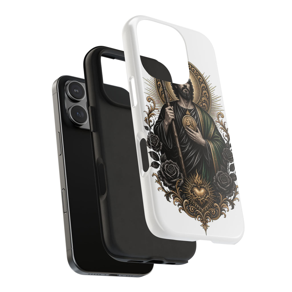 San Judas Tadeo Black & Gold Sacred Heart Tough Phone Case