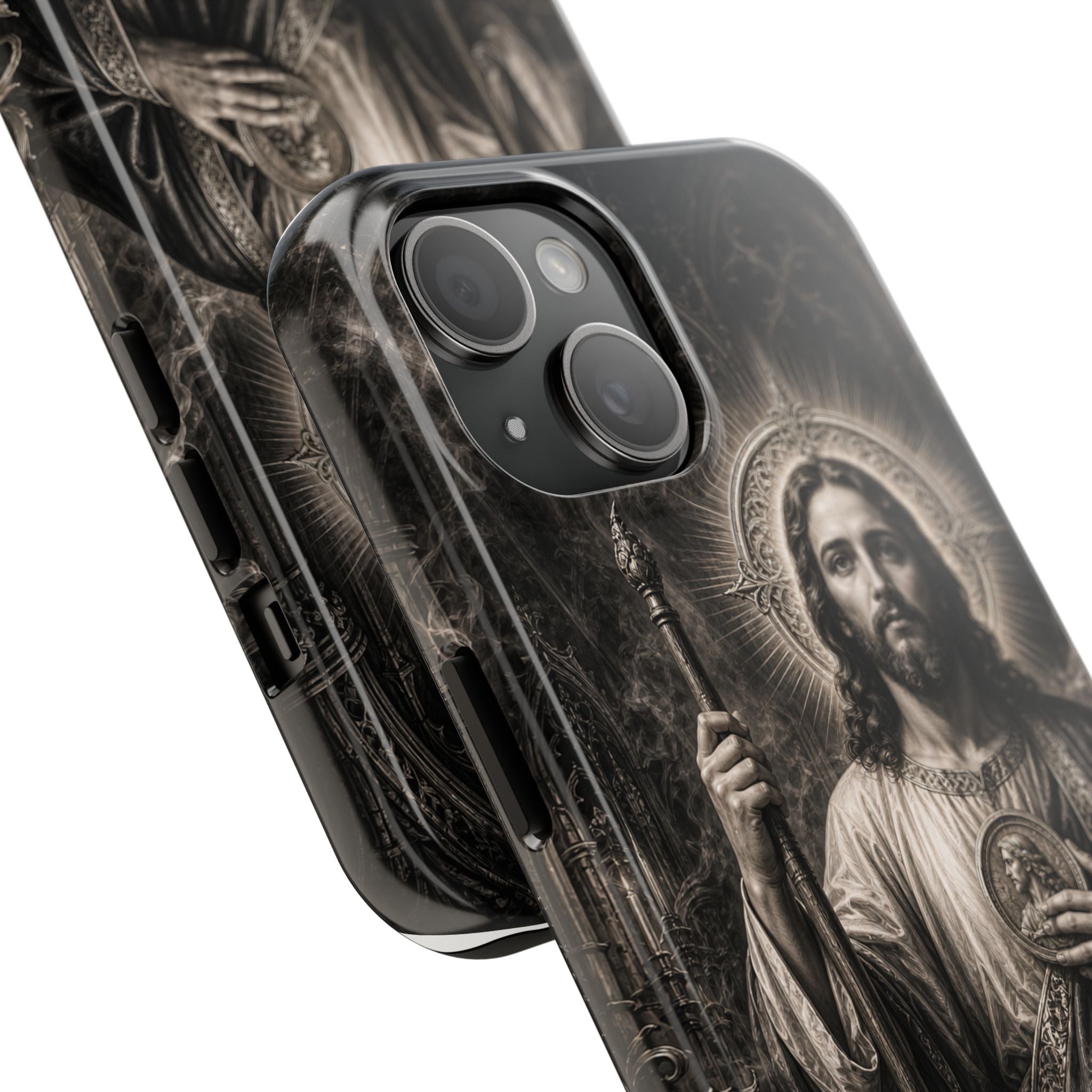 Copy of San Judas Tadeo Emerald & Gold Sacred Heart Tough Phone Case