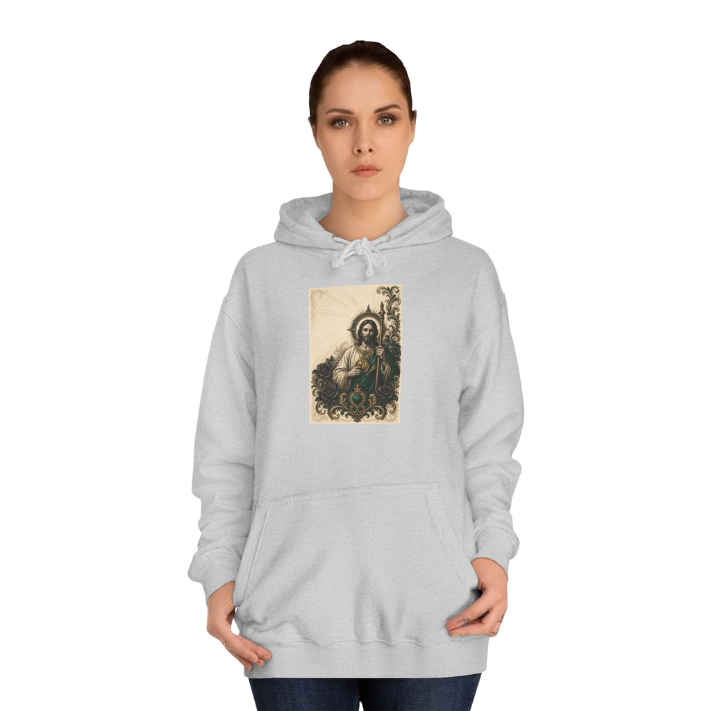 San Judas Tadeo Emerald & Gold Sacred Heart Unisex Hoodie