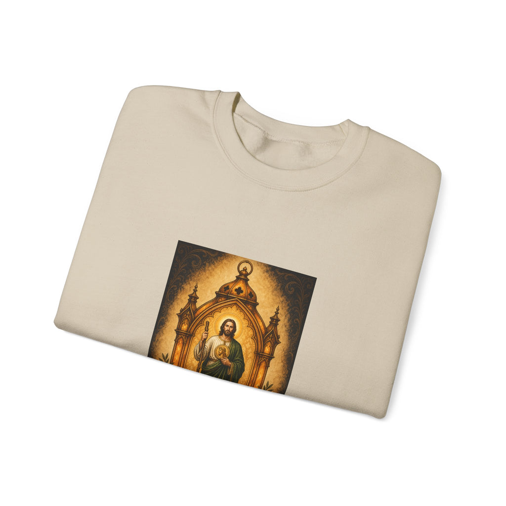 San Judas Tadeo Amber Pilgrim Lantern Crewneck Sweatshirt