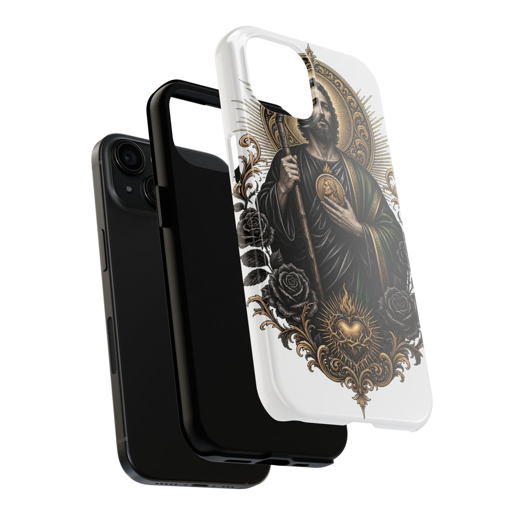 San Judas Tadeo Black & Gold Sacred Heart Tough Phone Case
