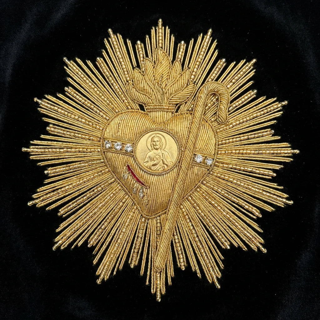 Divine Light: San Judas Tadeo Gold & Black Premium Canvas Art