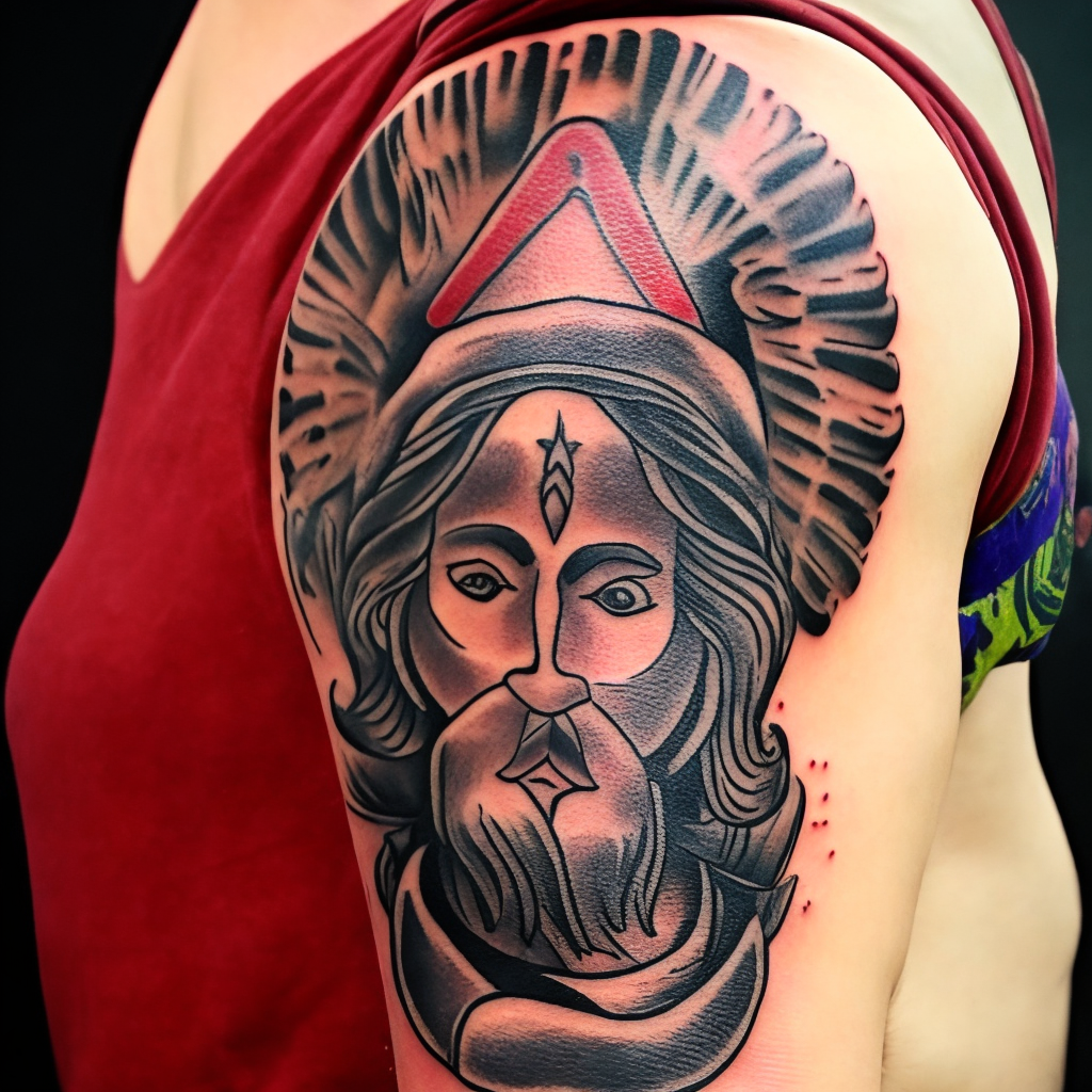 San Judas Tattoo on the arm