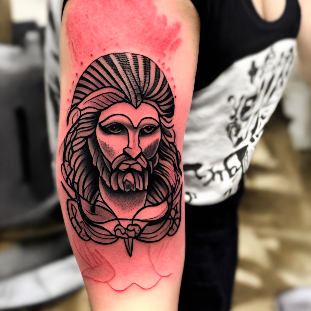 San Judas Tattoo on the arm