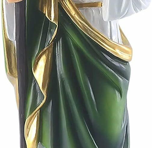 8 inch Saint Jude Statue, Religious Resin St Jude Holy Statues, Religious Colored Gift San Judas Tadeo Statue, Suitable for Religious and Believers to Pray at Home, Collect Decor Statues (8.5 inch)