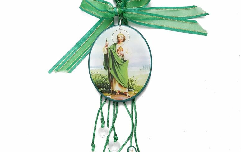 Saint Benedict Medal/Virgin Mary/San JudasTadeo Blessing Charm San Benito Medalla Gift for Men or Women (Ova San Judas)