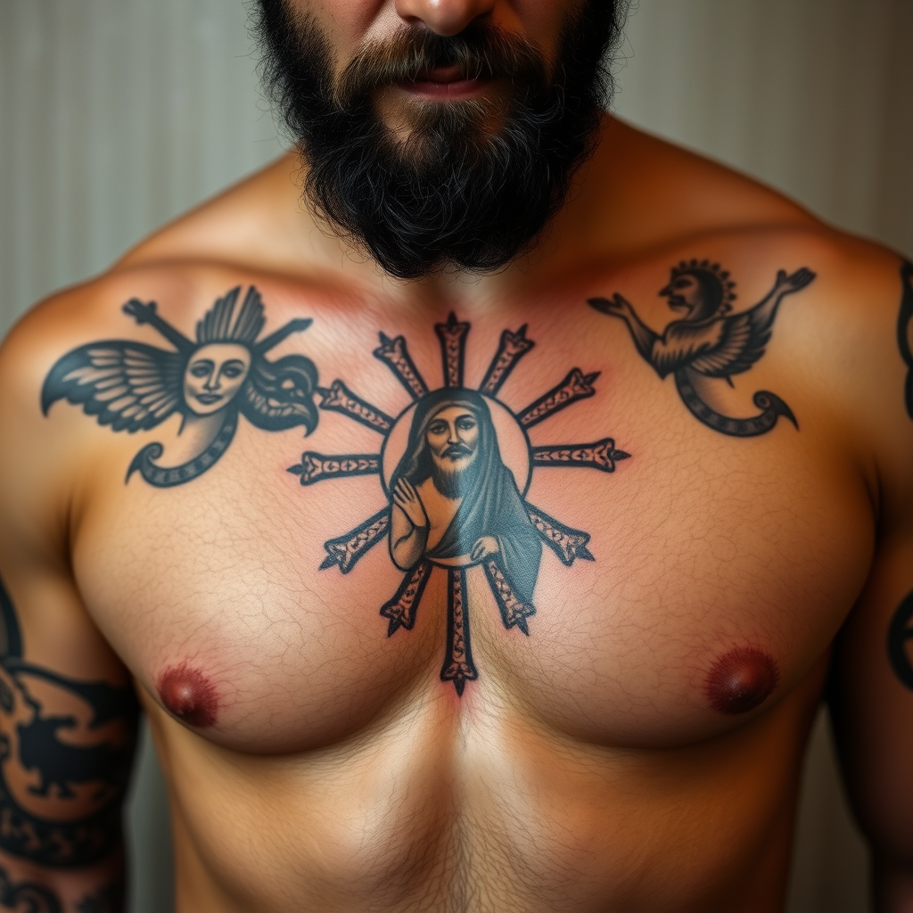 Traditional San Judas Tattoo Design