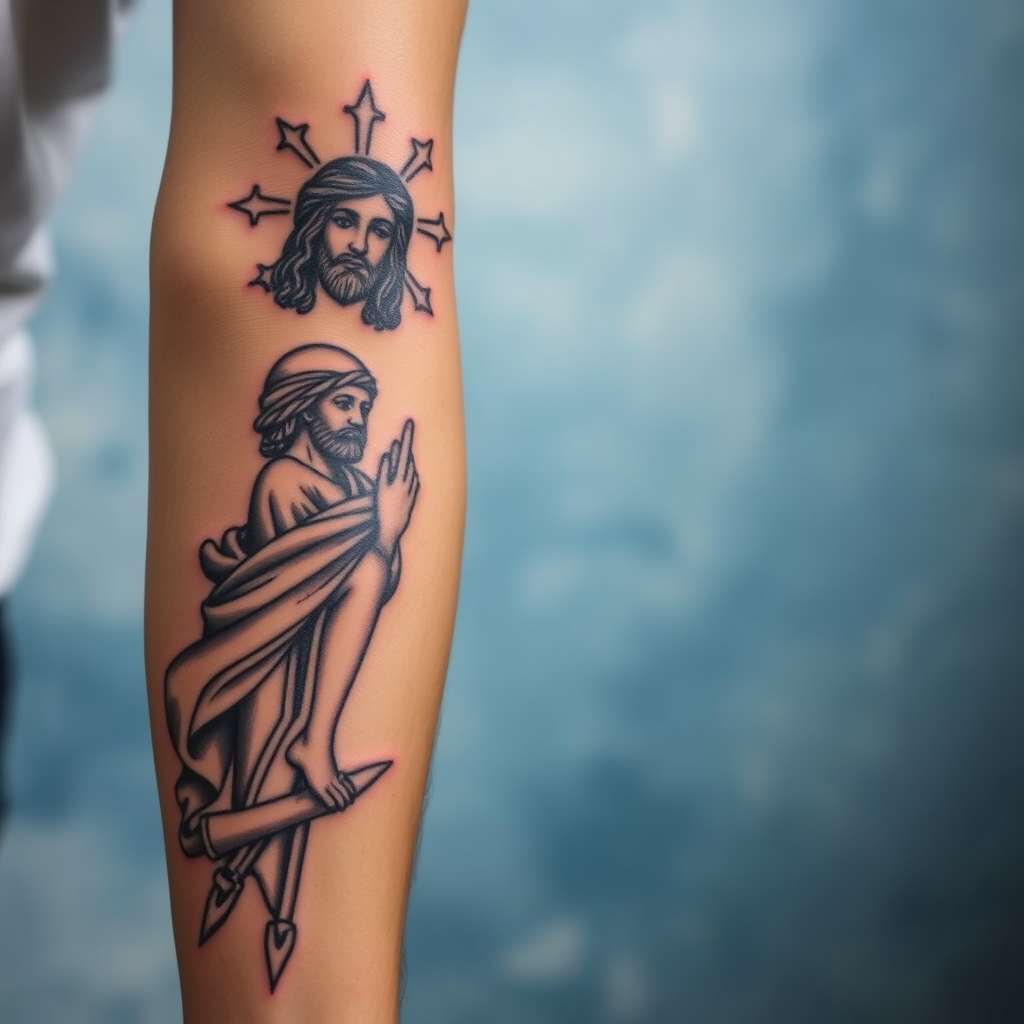 Diseño de Tatuaje de San Judas Tradicional