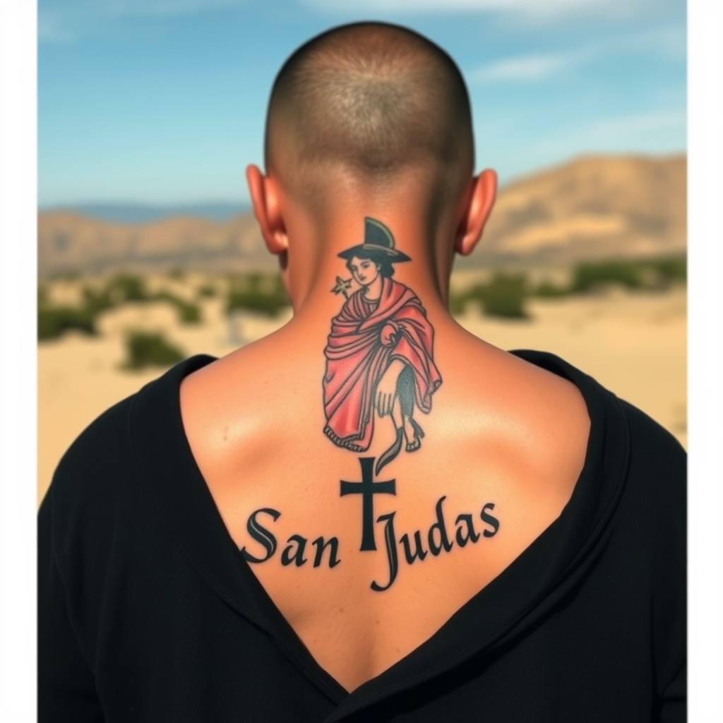 San Judas Tadeo holding an image of Jesus