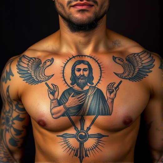 Modern Minimalist San Judas Tattoo